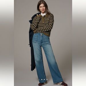 The Colette Full-Length Wide-Leg Jeans by Maeve Blue